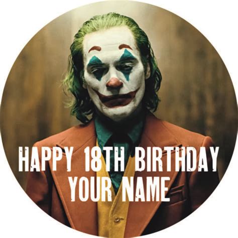 Joker Personalised Edible Cake Toppers And Cupcakes Ebay