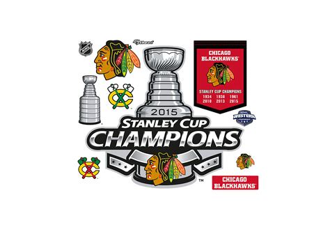 Chicago Blackhawks 2015 Stanley Cup Champions Logo Wall Decal Shop