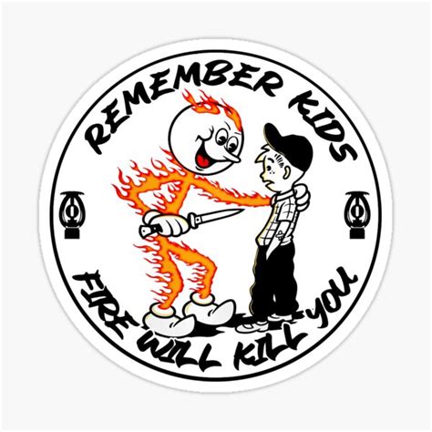 fire kills sticker for sale by tradeology redbubble