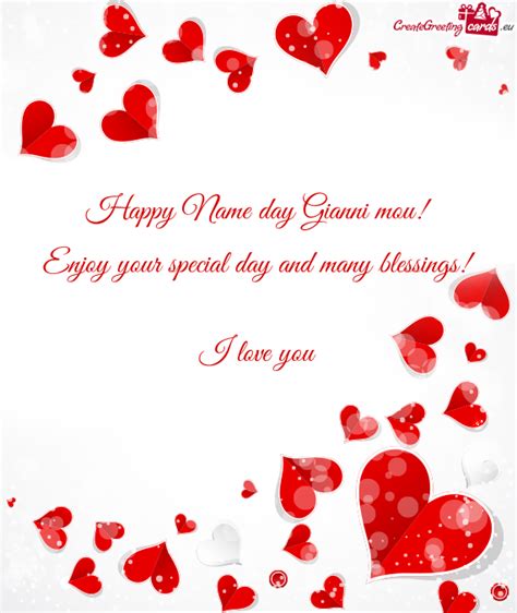 Enjoy Your Special Day And Many Blessings Free Cards
