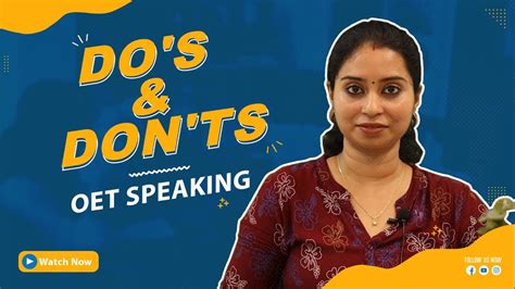 Dos And Dont S Of Oet Speaking Cosmo Oet Centre Trivandrum Kochi