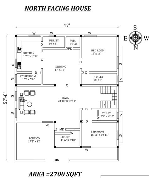 North Facing House Plans Elegant North Facing House Plan According