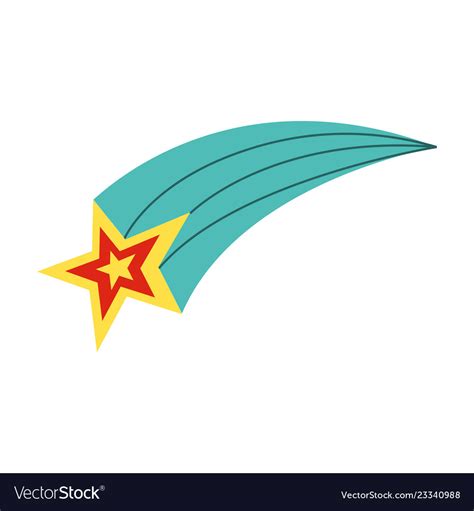 Shooting Star White Background Royalty Free Vector Image