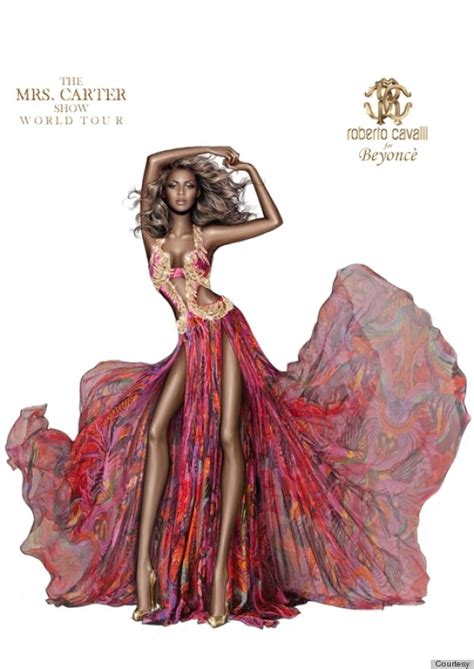 Beyonce Photoshopped In Cavalli Dress For Press Release Photos Huffpost