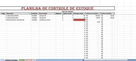 Planilha Inventário E Controle De Estoque Excel R 2800 Em Mercado Livre