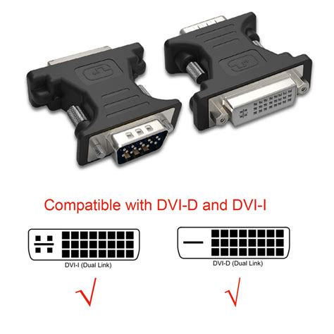 New Dvi Female To Vga Male Adapter Dvi D Dual Link 241 Adaptor