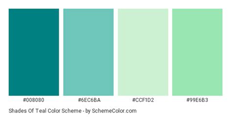 Shades Of Teal Color Scheme Monochromatic Shades Of Teal Blue