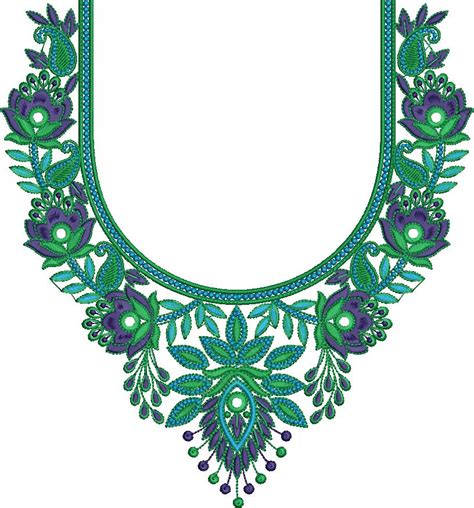 Arabic Neck Embroidery Designs 6d