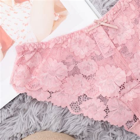 Dámské Růžové Krajkové Kalhotky Spodní Prádlo Růžová Royal Fashioncz Online Obchod S Obuví