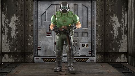 The Green Mean Fighting Marine Doom Guy Quakechampions
