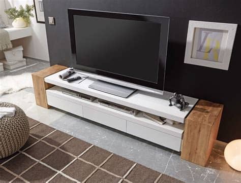 Broadcasting & media production company. Lowboard 200x40x40 cm weiß Eiche TV-Board TV-Möbel TV ...