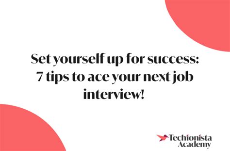 Set Yourself Up For Success 7 Tips To Ace Your Next Job Interview