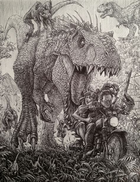 Jurassic World Drawing At Getdrawings Free Download