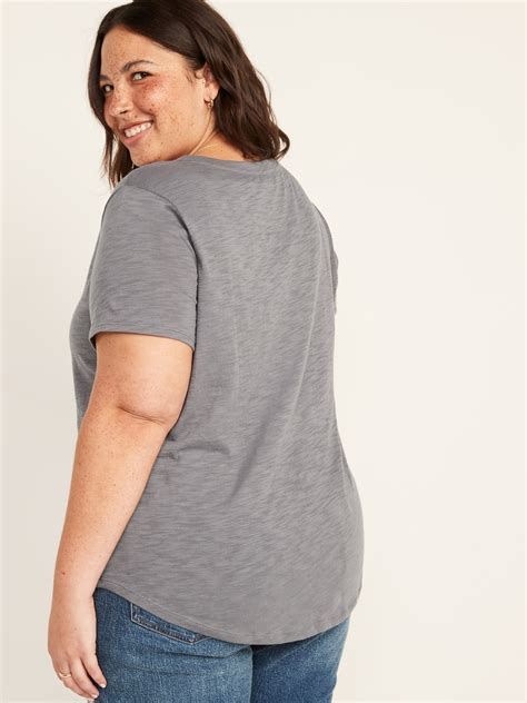 Everywear Slub Knit V Neck T Shirt For Women Old Navy