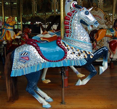 Armored Horse Historic Herschell Spillman Carousel In Gold Flickr