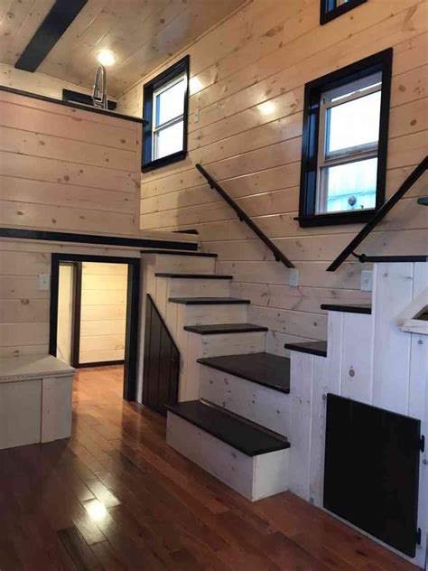 Railing Loft Tiny House Design Cabin Design Tiny Spac