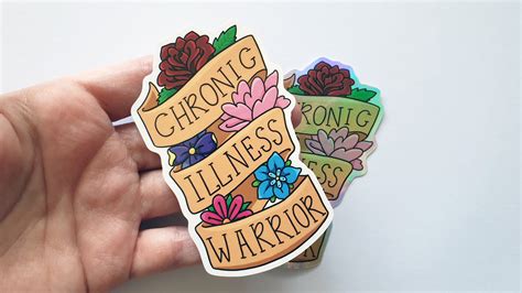 Chronic Illness Vinyl Sticker Holographic Sticker Disabled Etsy
