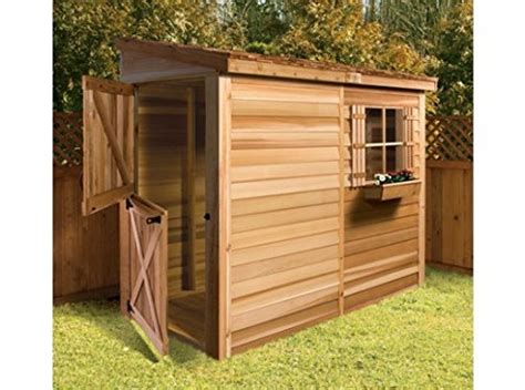 Bayside 8 X 3 Lean To Cedarshed Green Lawn And Garden