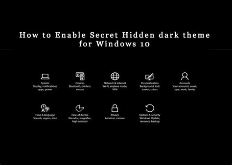 How To Enable Secret Hidden Dark Theme For Windows 10 Techcresendo