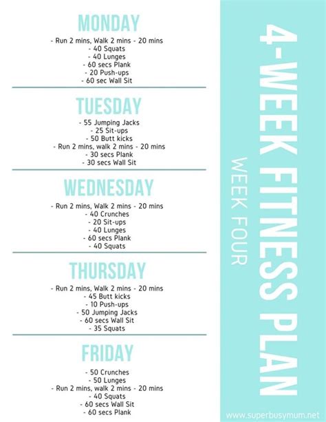 My 4 Week No Gym Fitness Plan Super Busy Mum Northern Irish