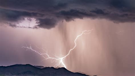 Download 1366x768 Wallpaper Lightning Landscape Storm