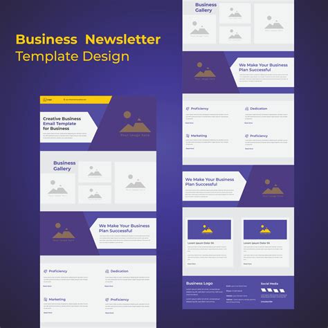 Creative Email Newsletter Template Design For Business 2173168 Vector