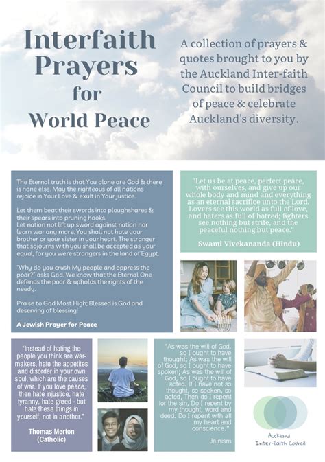 World Peace Interfaith Prayers Auckland Inter Faith Council