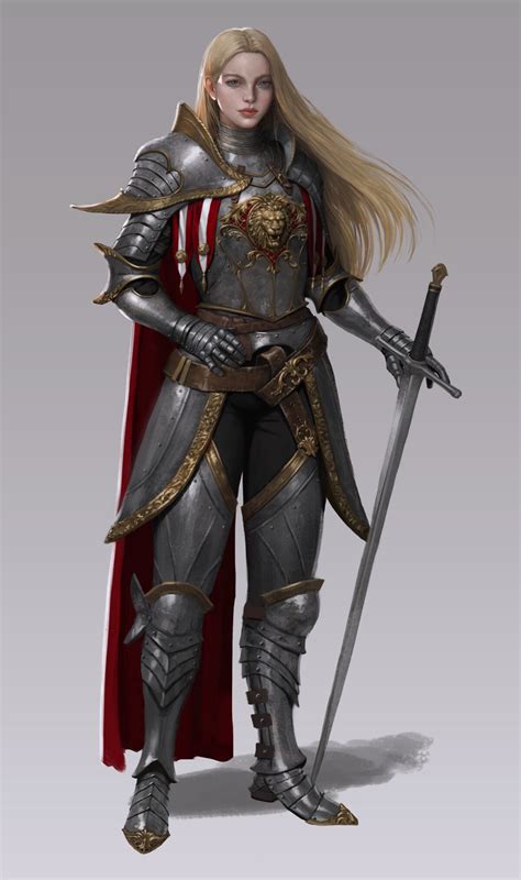 Artstation Human Knights Yuri Choi Heroic Fantasy Fantasy Female Warrior Fantasy Armor