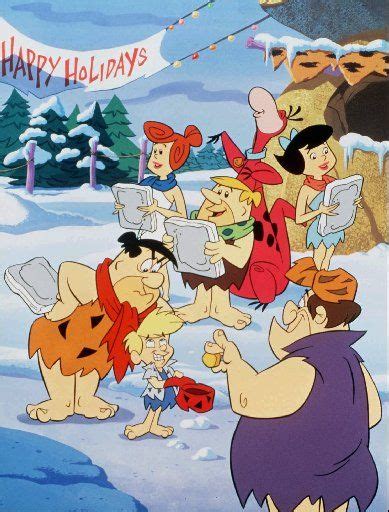 The Flintstones And Rubbles Flintstone Cartoon Flintstone Christmas Old Cartoons