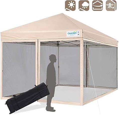Quictent 10x10 Ez Pop Up Canopy With Mosquito Netting