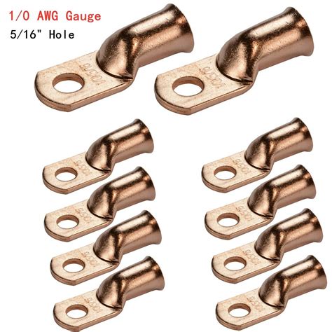 Ul Listed Heavy Duty Bare Copper Wire Ring Terminals Close End Crimp