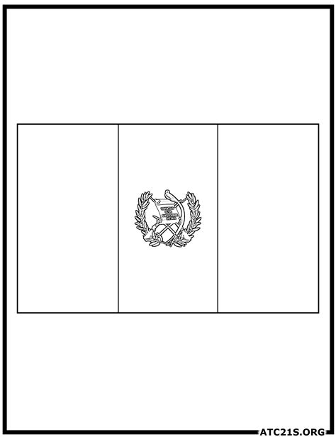Guatemala Flag Coloring Page Atc S