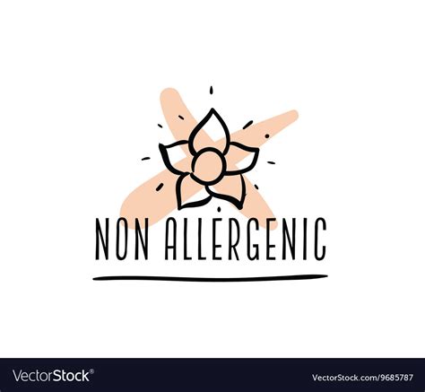 Allergens Free Non Allergenic Labels Royalty Free Vector