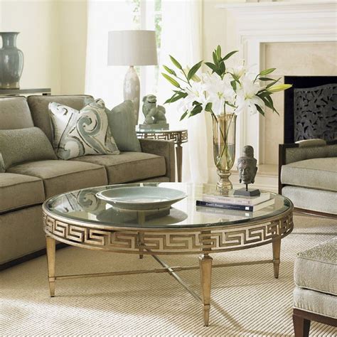 Lexington Tower Place Deerfield Round Cocktail Table | Round glass