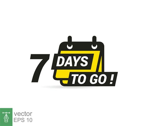 7 Days To Go A Last Countdown Icon Seven Days Go Sale Price Offer