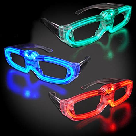Sound Activated Led Party Glasses In White Led Eyewear