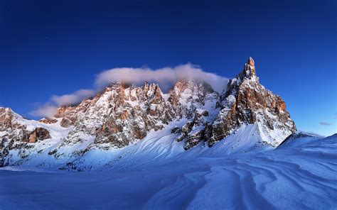 7680x4320 minimalist blue mountains 8k 8k hd 4k wallpapers images. Winter landscape, mountains, snow, nature, blue sky ...