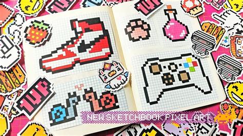 Pixel Art Mon Carnet De Pixel Art Arcade Cahier De Dessin Carnet De