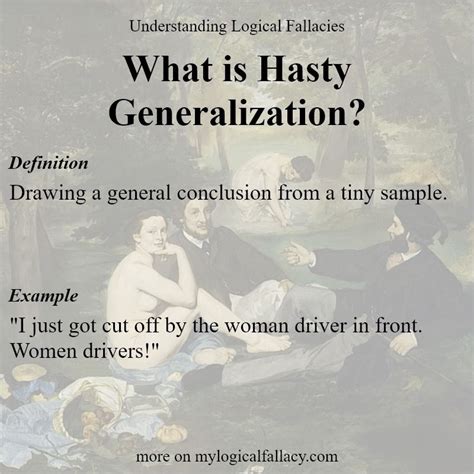 What Is Hasty Generalization Fallacy Examples Amy Fleishmans Math