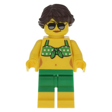 lego minifigur cty0763 beachgoer green bikini top and shorts 60153 bei brickscout
