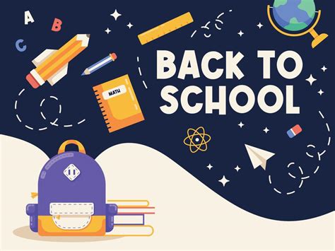 Back To School Flat Design Illustration Banner 9387635 Vector Art At