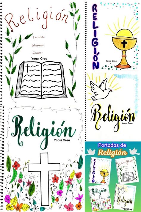 Portadas De Religión Carátulas Para Cuadernos De Religión Religión