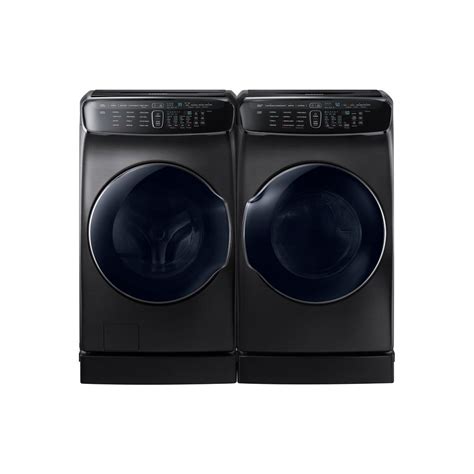 Other helpful features of the best washer dryer combos include cycles where a forgotten item can be added even after the wash has been set off, as well as speed cycles for those in. Samsung Washer & Dryer Flex in Black - 99 Cents ...