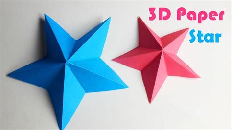 They are also easy and simple. How to make a 3D paper star - Easy origami stars for ...