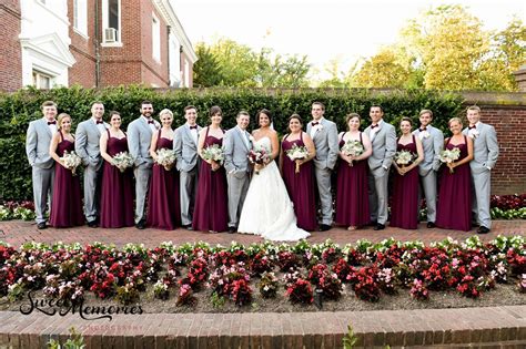 Maroonwedding Wine Bridesmaid Dresses Burgundy And Grey Wedding