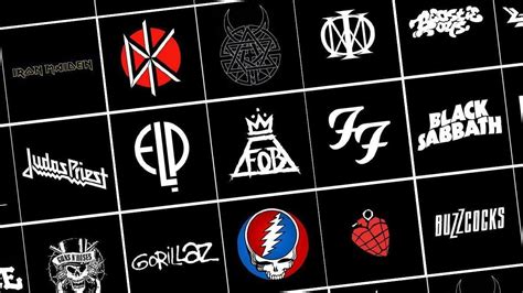 Los 100 MEJORES LOGOTIPOS De Grupos De ROCK De La Historia