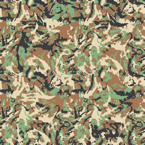 Pixel Camo Seamless Camouflage Pattern Military Camouflage Texture