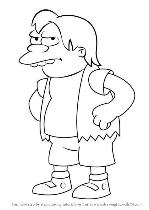 Learn How To Draw Nelson Muntz From The Simpsons The Simpsons Step By
