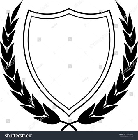 Vector Coat Arms Laurel Wreath Isolated Stock Vector Royalty Free