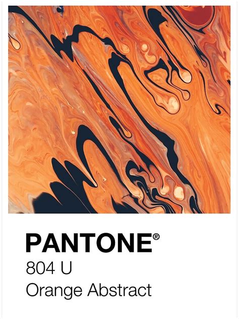 Pantone Orange Abstract Art Print For Sale By Cuteprintables Redbubble